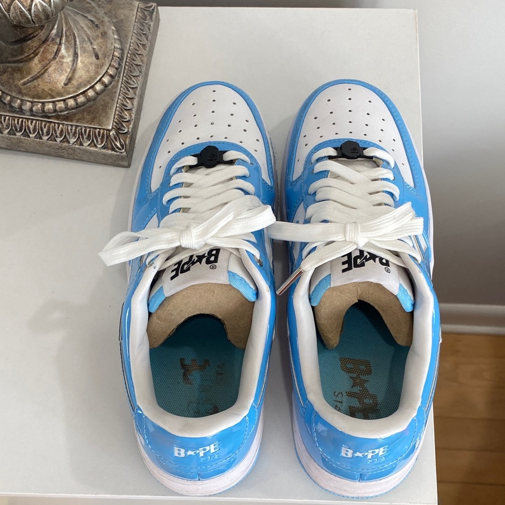 A Bathing Ape BAPE Bapesta Blue Bath Mat Size 9.5 DISCONTINUED COLOR!! 🔵 - Picture 3 of 12